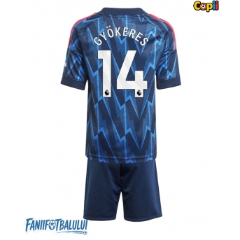 Arsenal Viktor Gyokeres #14 Echipament de Fotbal Replică 2025-26 Copii Deplasare (+ Șorturi)